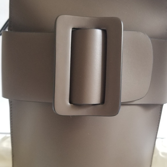 BOYY Buckle Tall Leather Pouch Crossbody Bag Dark Brown - Picture 8 of 11